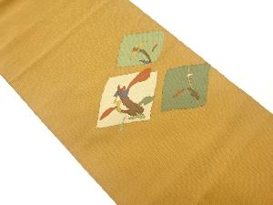 菱に抽象模様織出し名古屋帯